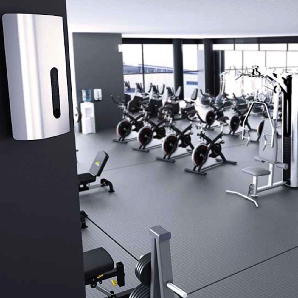 Ilmanraikastin kuntosalilla